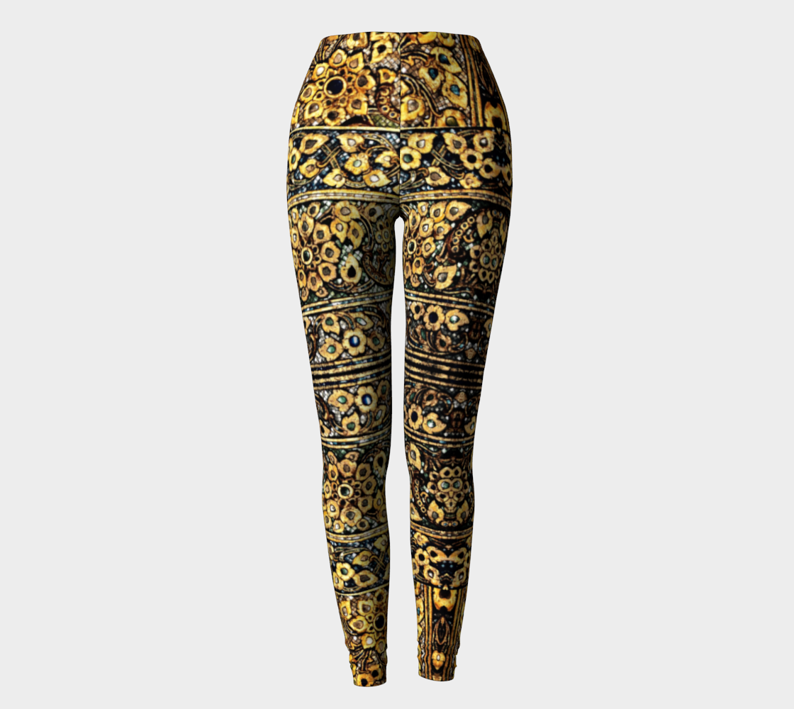 Antique Oriental Luxurious Glided Inlay floral Pattern