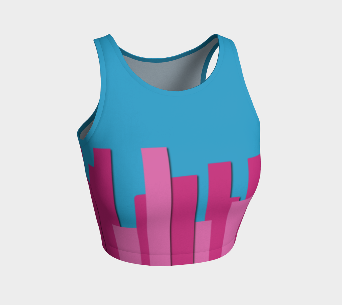 Vertical Origami Pink Stripes Blue Background Geometric Abstract