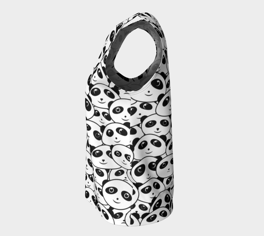 Panda Crowd Pandas Faces Cute Cartoon Pattern