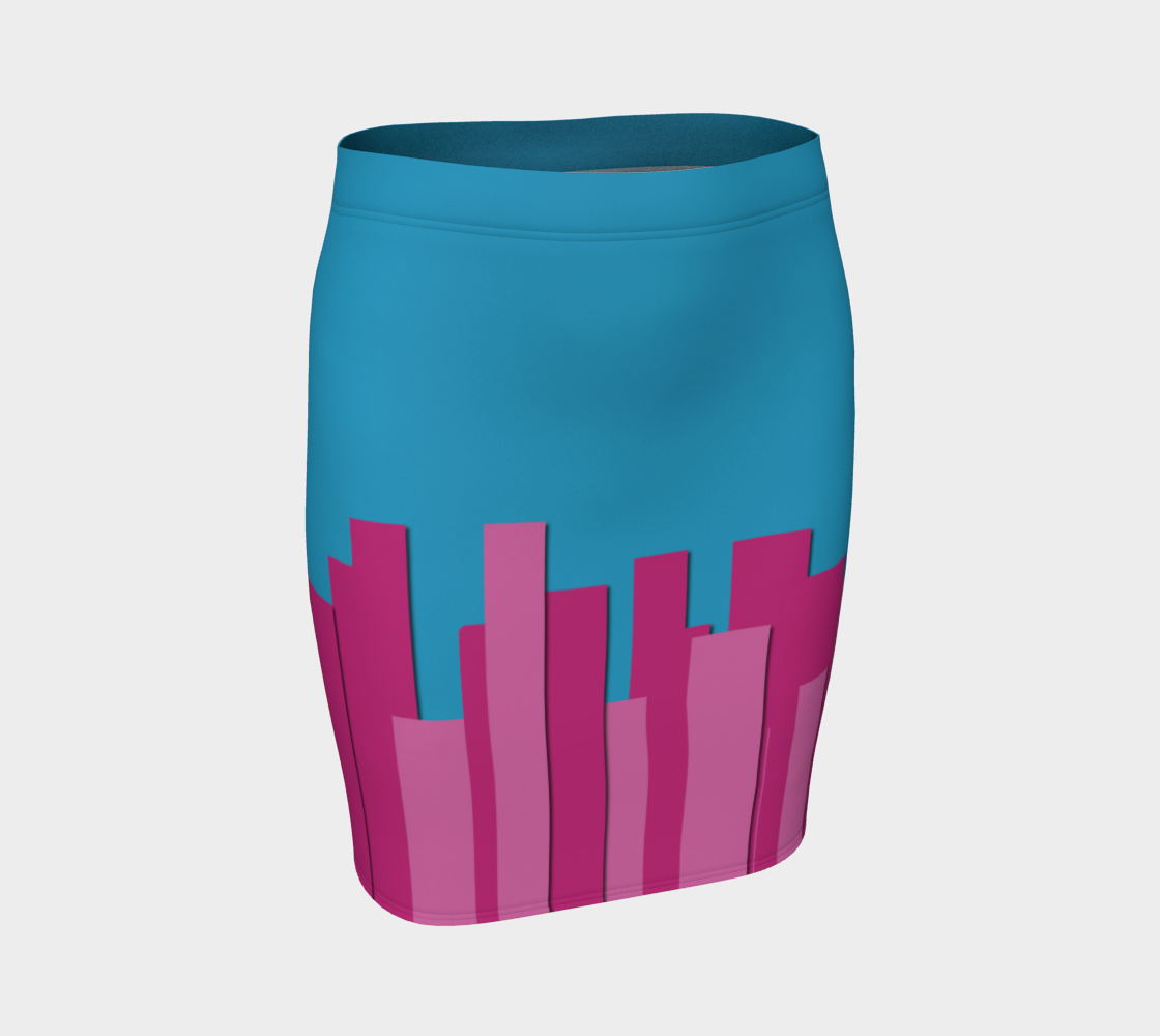 Vertical Origami Pink Stripes Blue Background Geometric Abstract