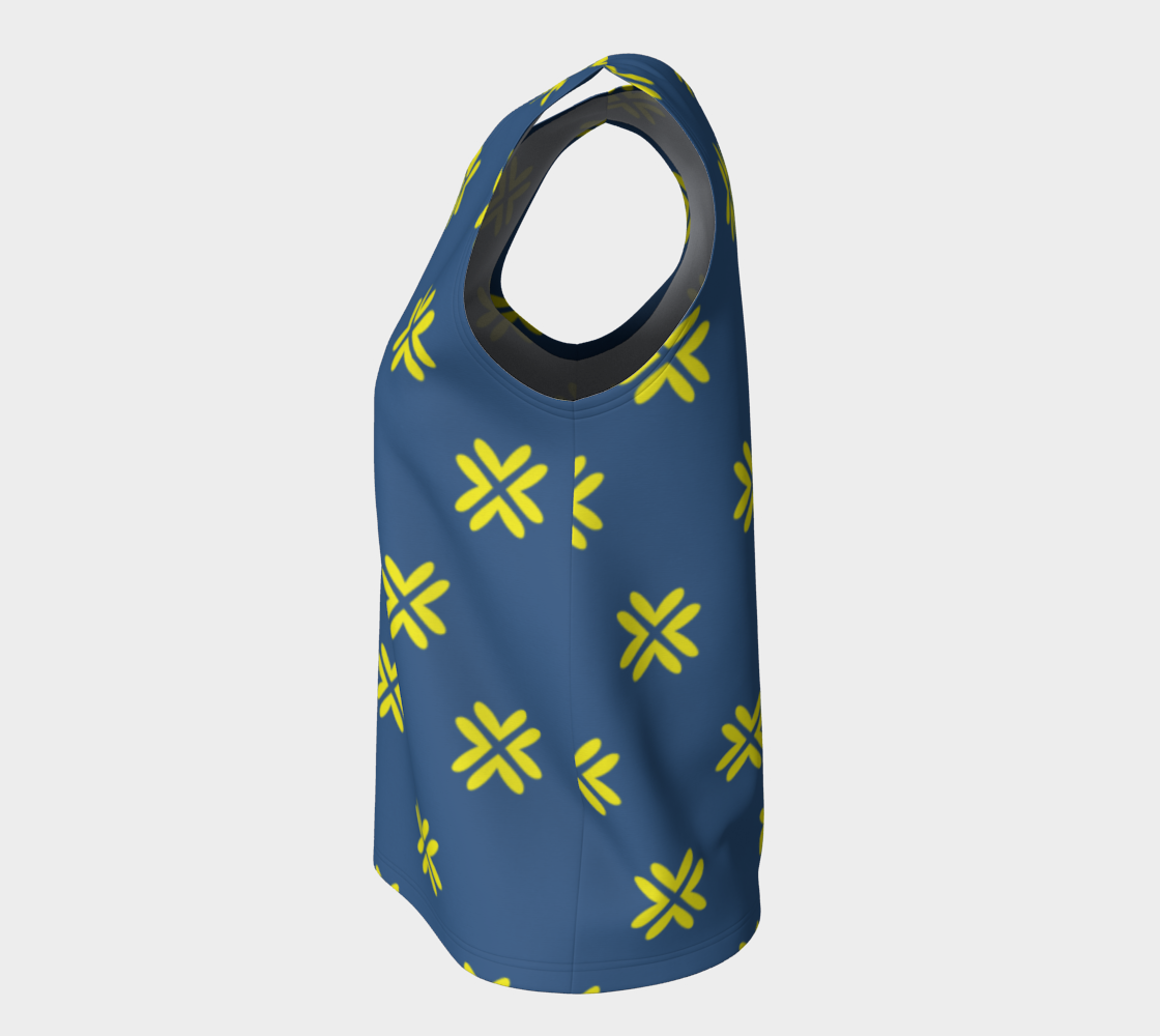 Minimal Elegant Modern Style Cross Pattern Blue Yellow
