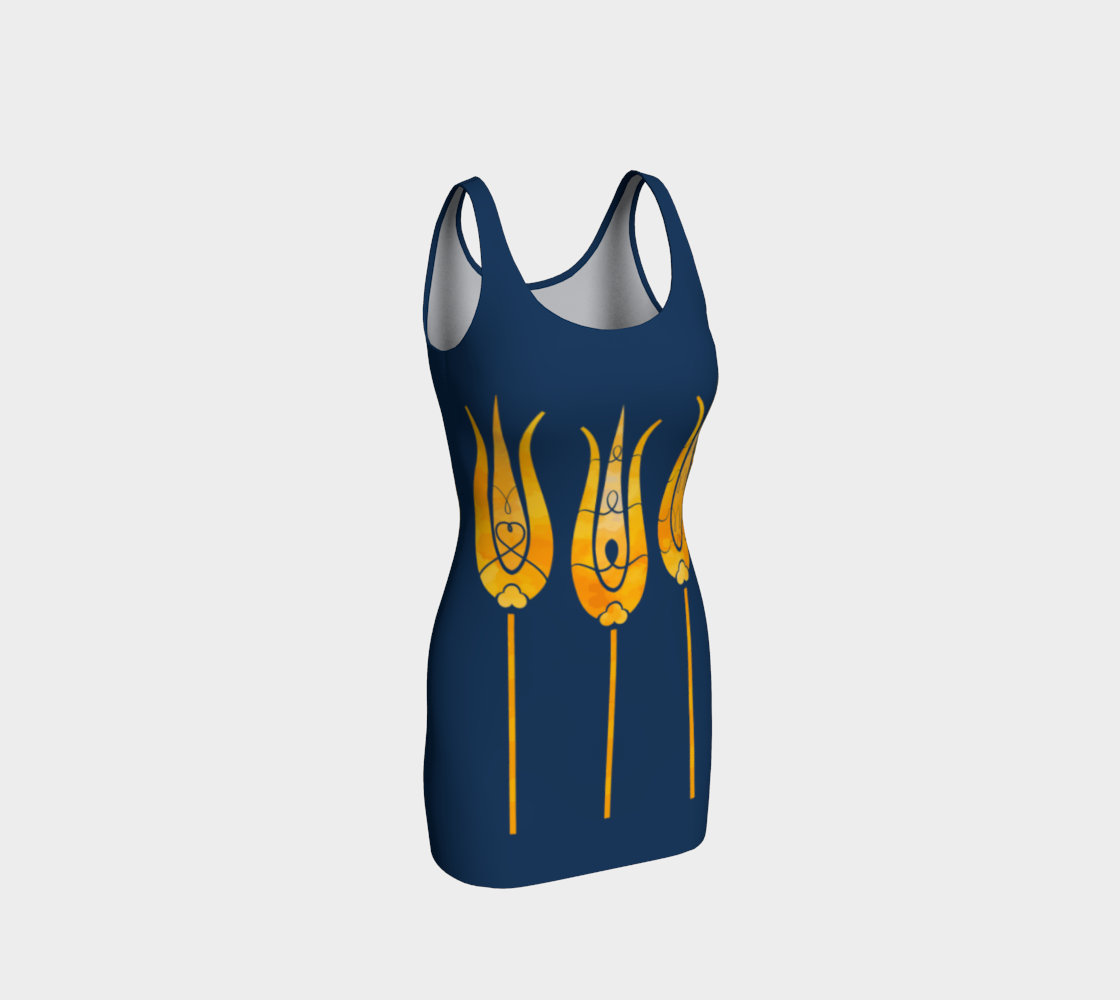 Traditional Decorative Turkish Art Golden Tulips Textured Flowers