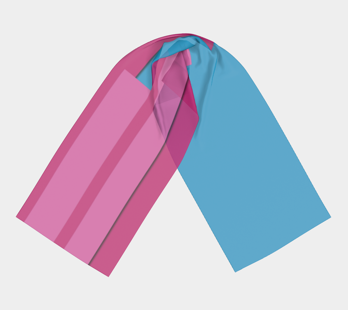 Vertical Origami Pink Stripes Blue Background Geometric Abstract