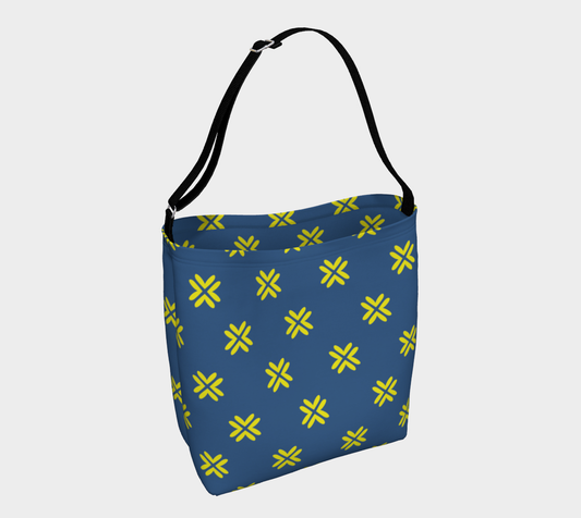 Minimal Elegant Modern Style Cross Pattern Blue Yellow