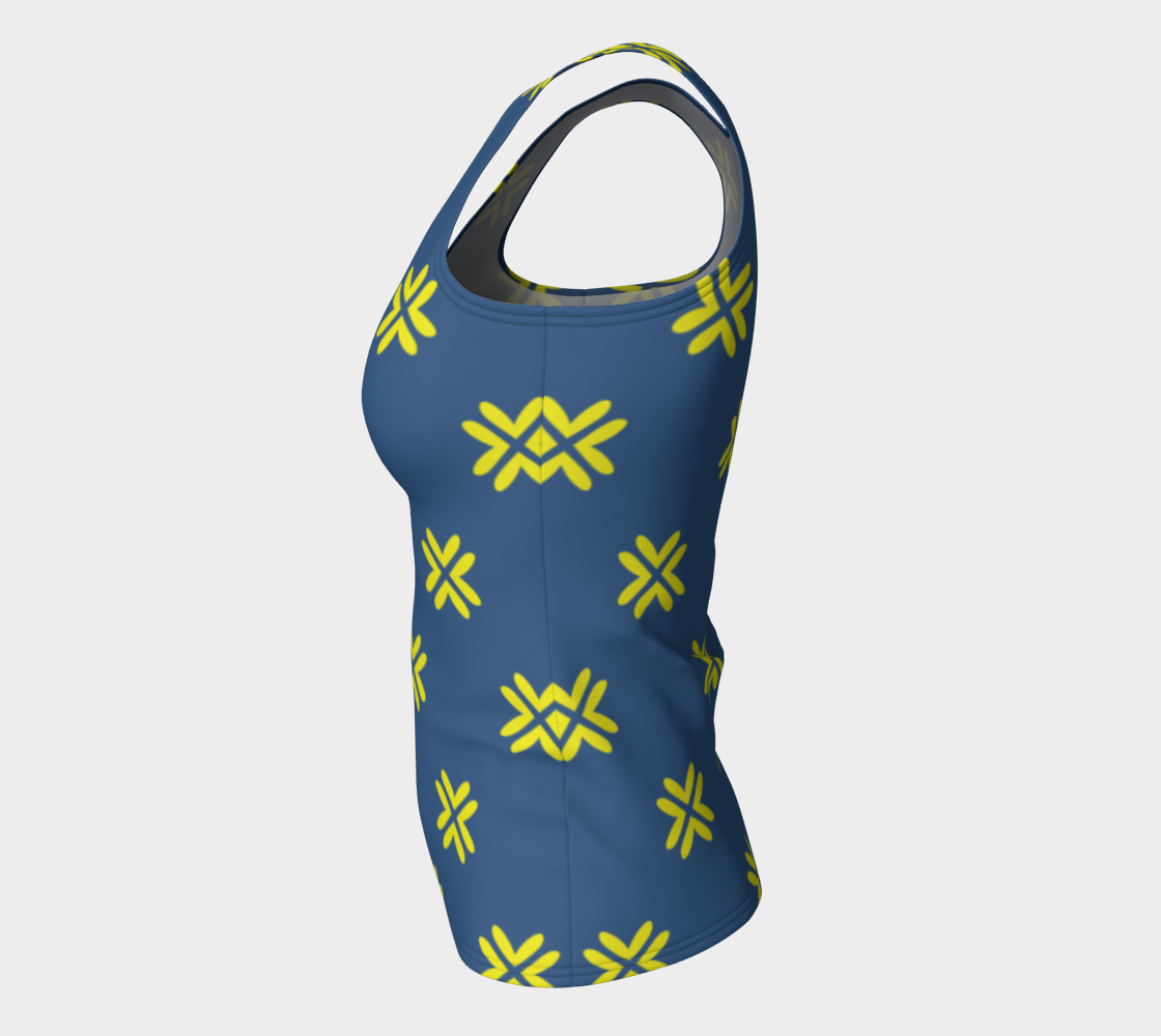 Minimal Elegant Modern Style Cross Pattern Blue Yellow