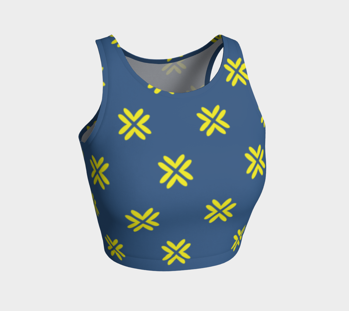 Minimal Elegant Modern Style Cross Pattern Blue Yellow