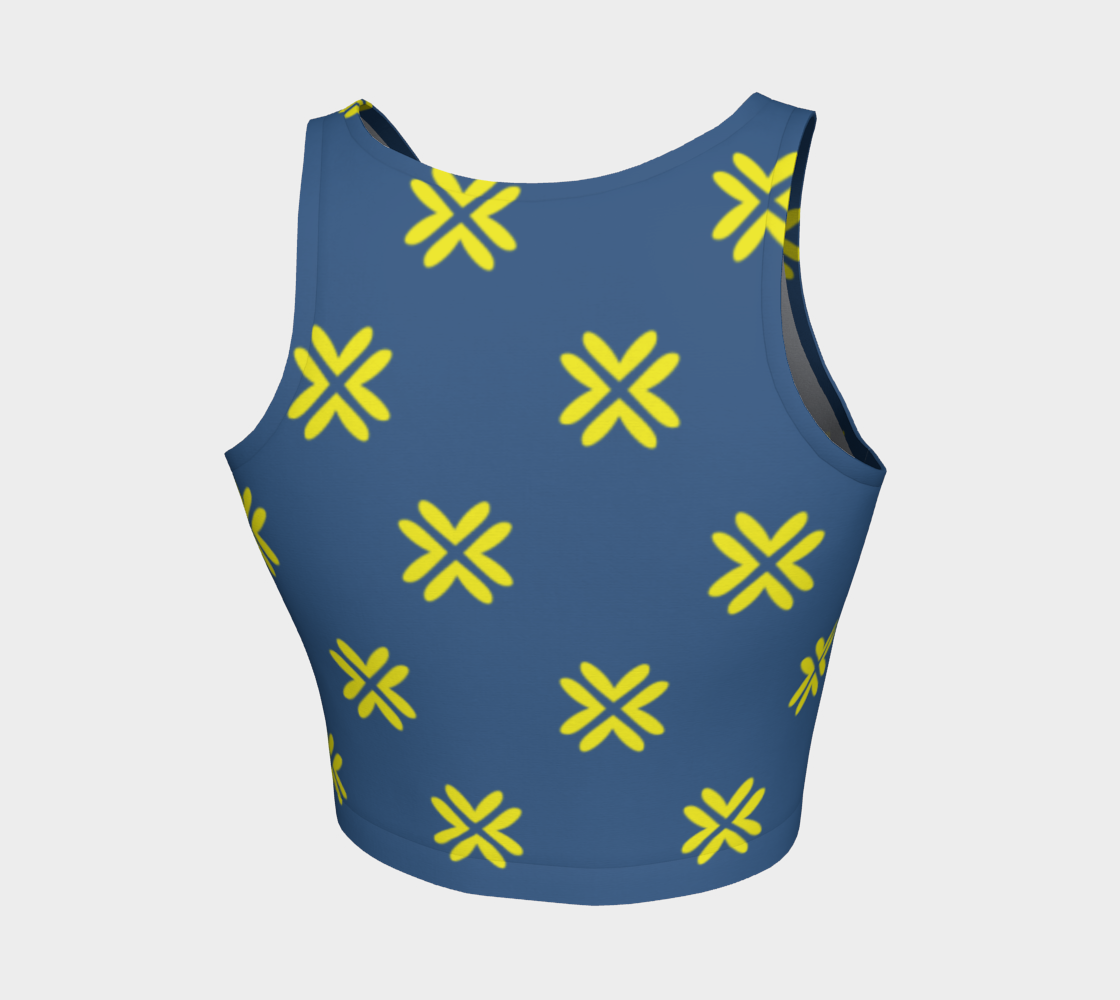 Minimal Elegant Modern Style Cross Pattern Blue Yellow