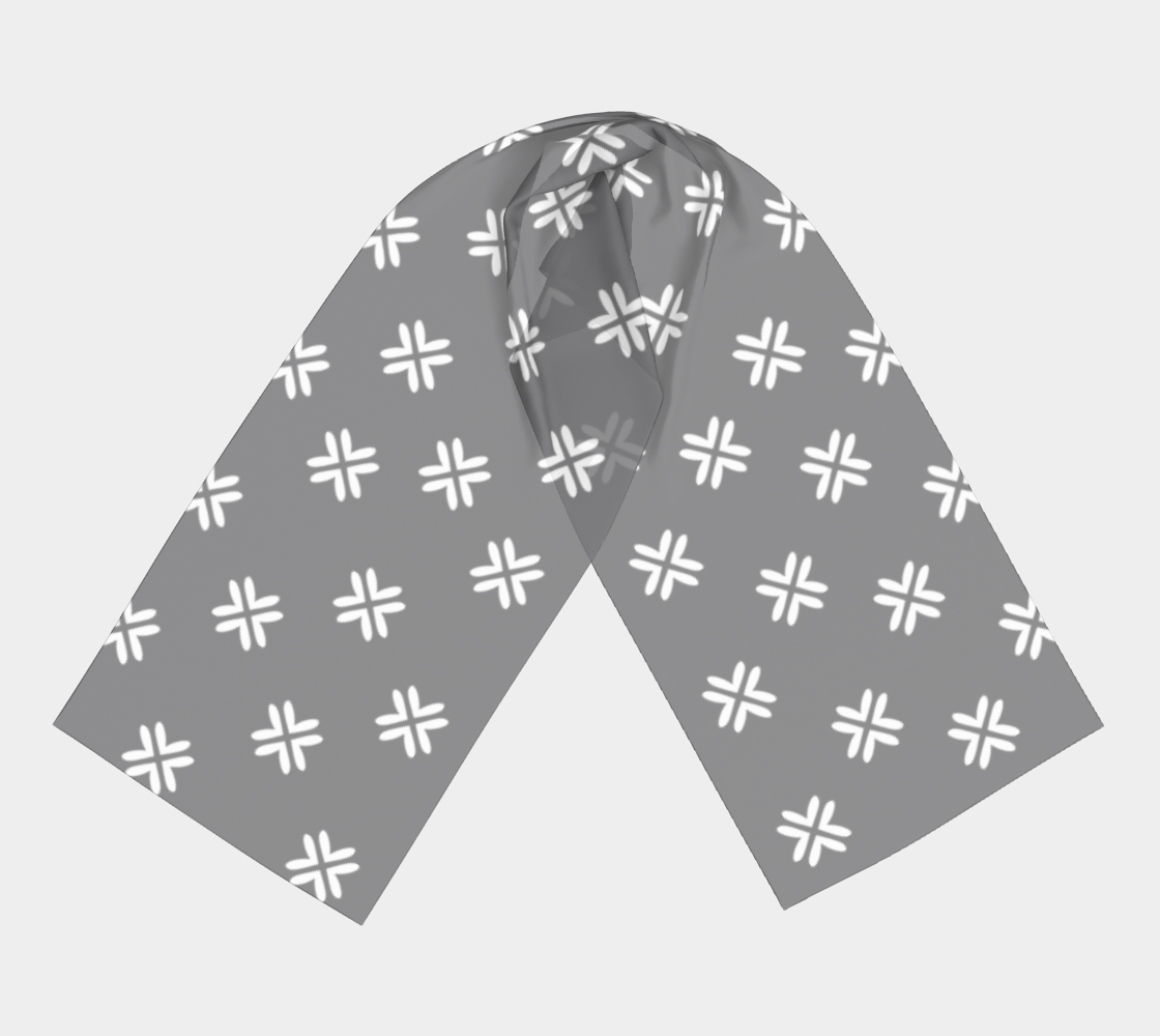 Minimal Elegant Modern Style Cross Pattern Grey