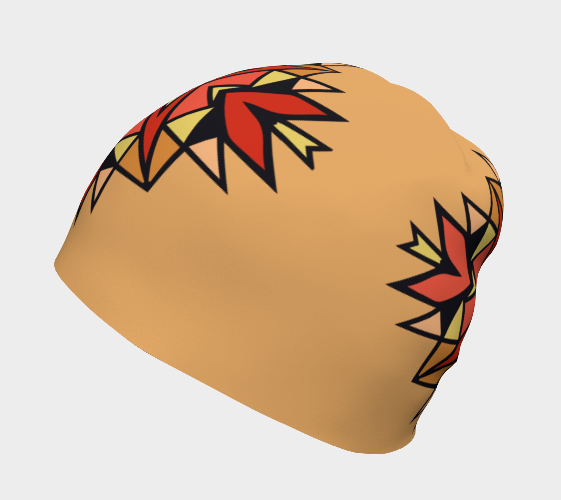 Native American Indian Tribal Design Beanie right side view