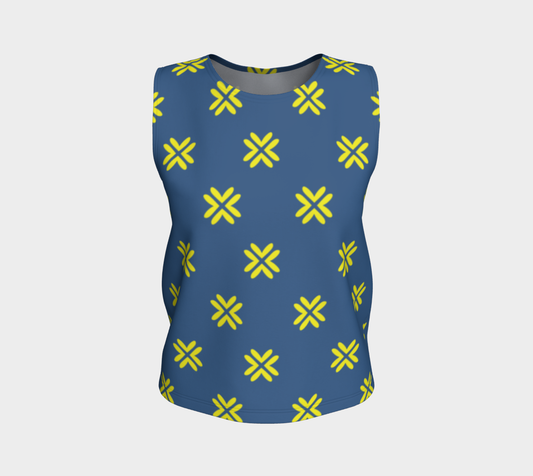 Minimal Elegant Modern Style Cross Pattern Blue Yellow