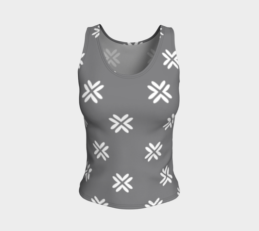 Minimal Elegant Modern Style Cross Pattern Grey