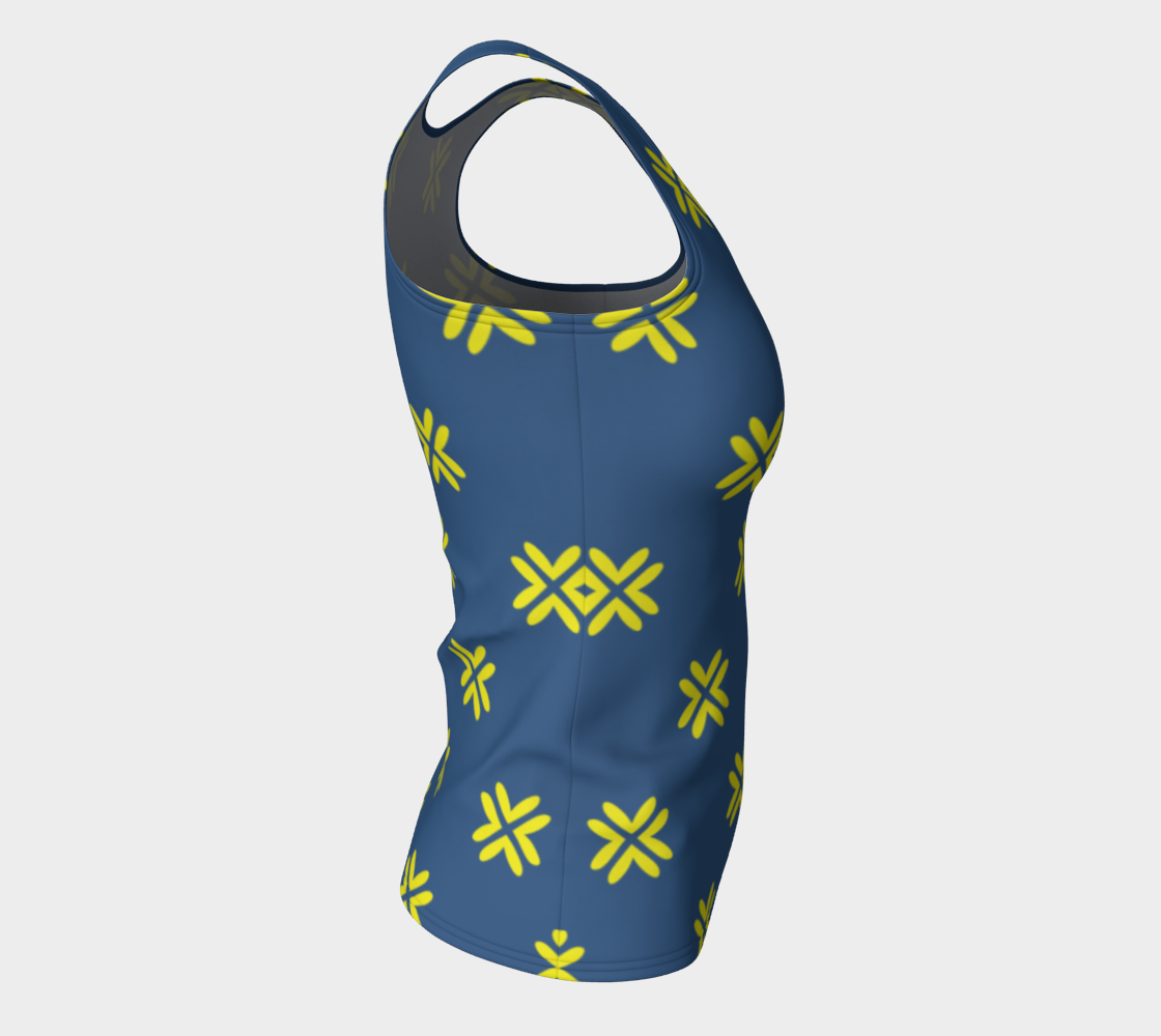 Minimal Elegant Modern Style Cross Pattern Blue Yellow