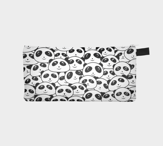 Panda Crowd Pandas Faces Cute Cartoon Pattern