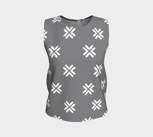 Minimal Elegant Modern Style Cross Pattern Grey