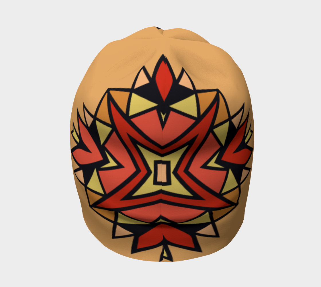 Native American Indian Tribal Design Beanie back side view