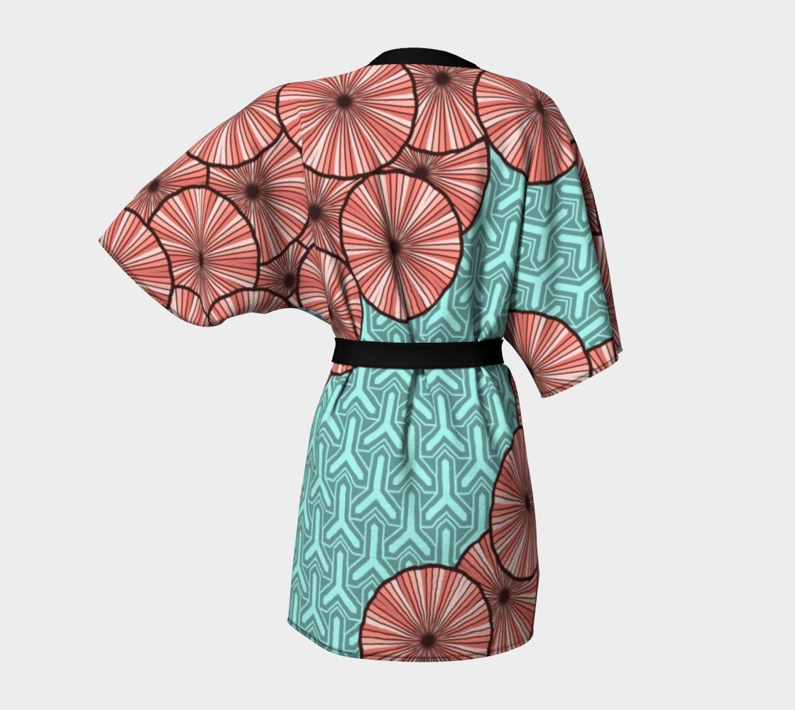 Japanese Flowers Classic Kimono Pattern by  Anna Lemos