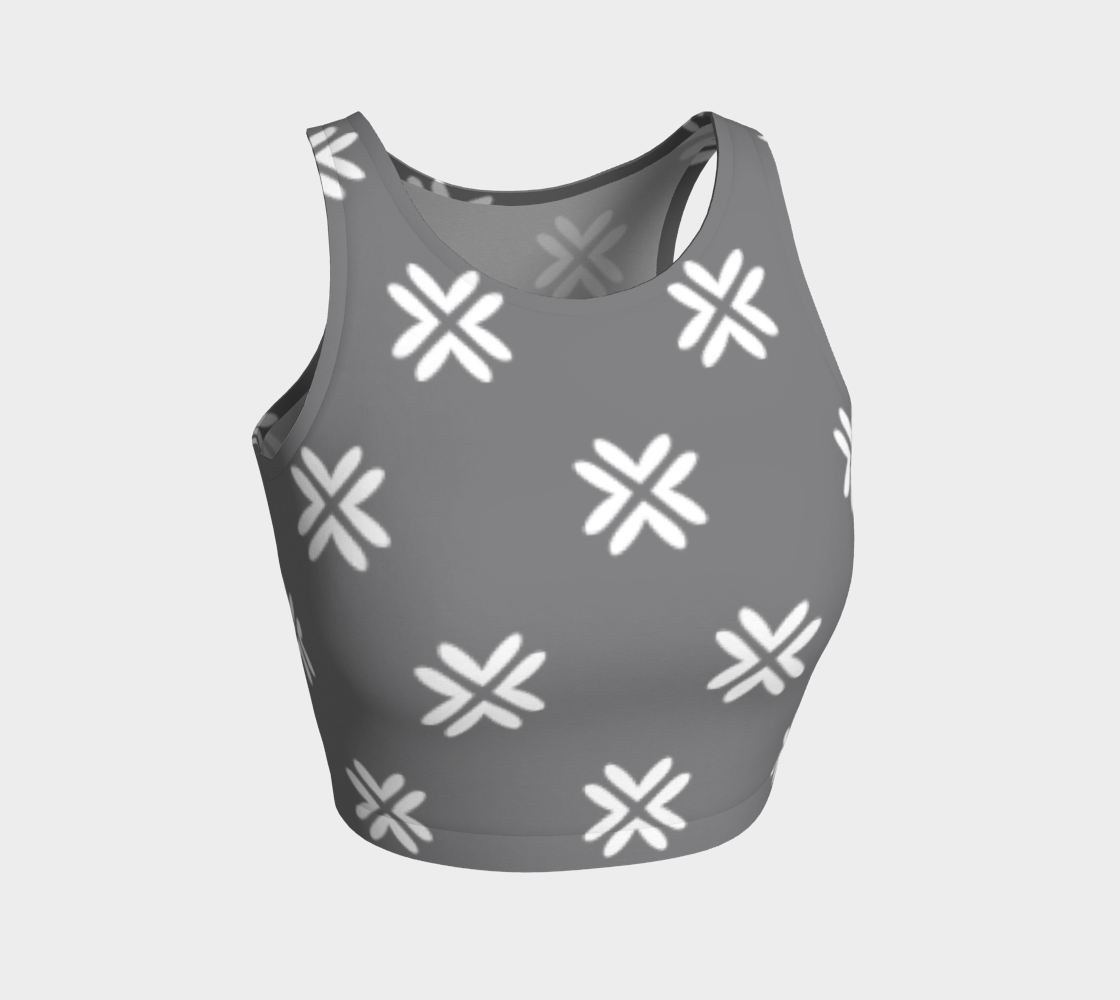 Minimal Elegant Modern Style Cross Pattern Grey