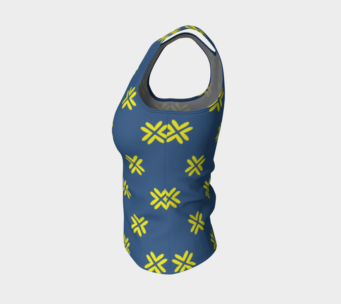 Minimal Elegant Modern Style Cross Pattern Blue Yellow