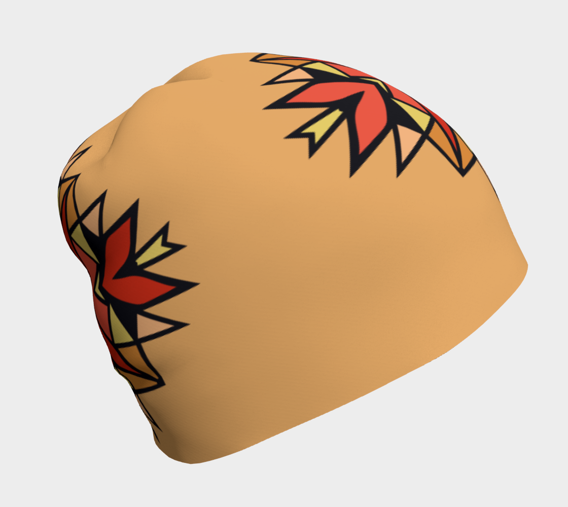 Native American Indian Tribal Design Beanie left side view