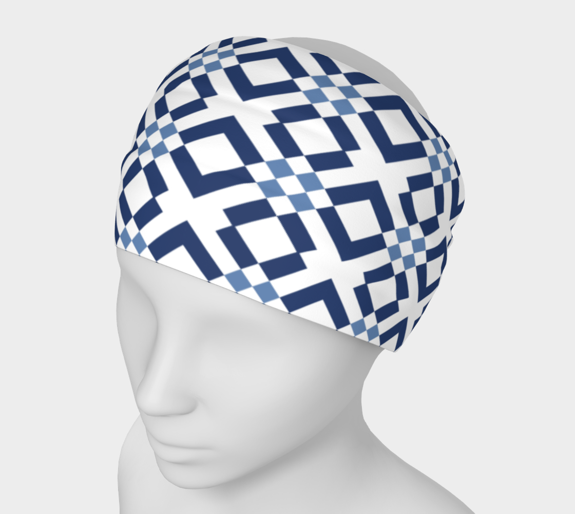 Classic Checkered Pattern Dark and Light Blue