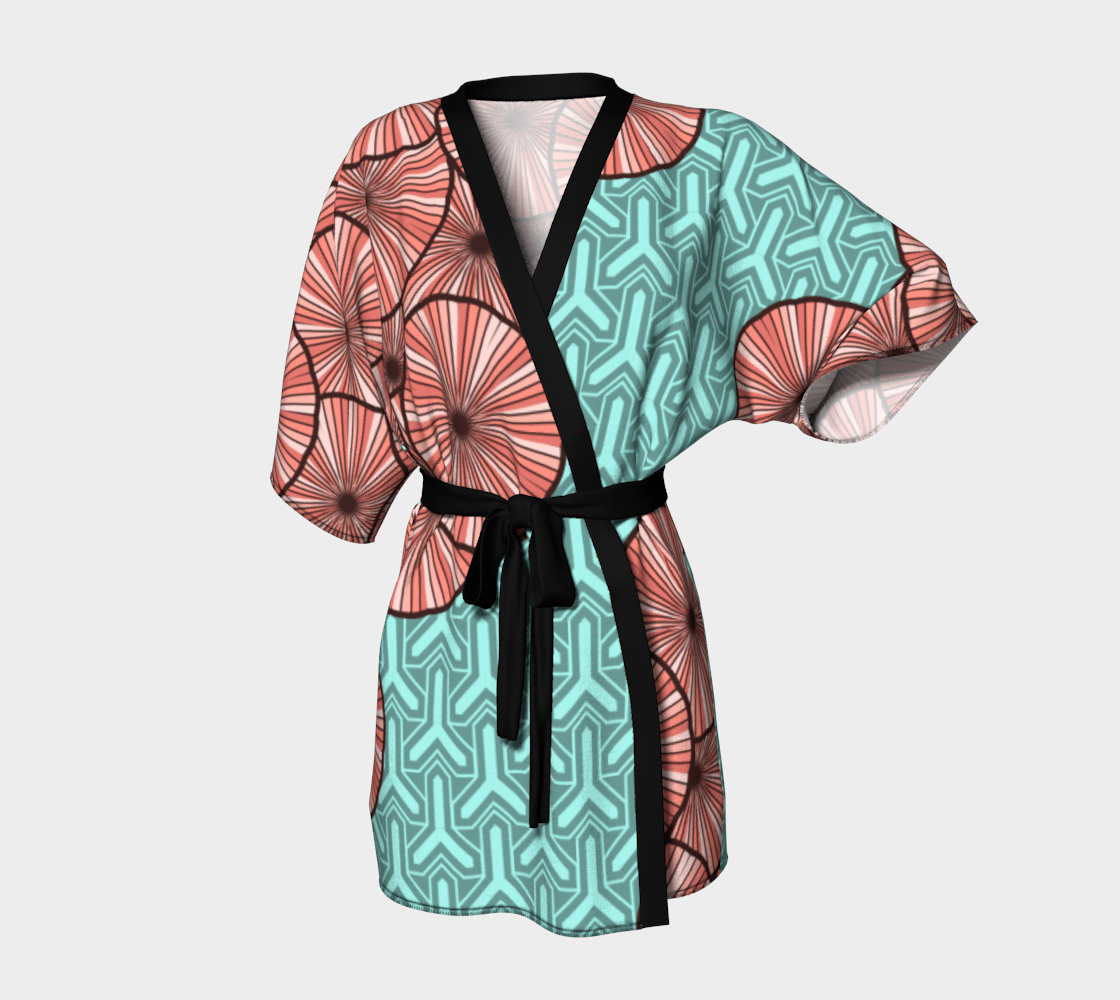 Japanese Flowers Classic Kimono Pattern by  Anna Lemos