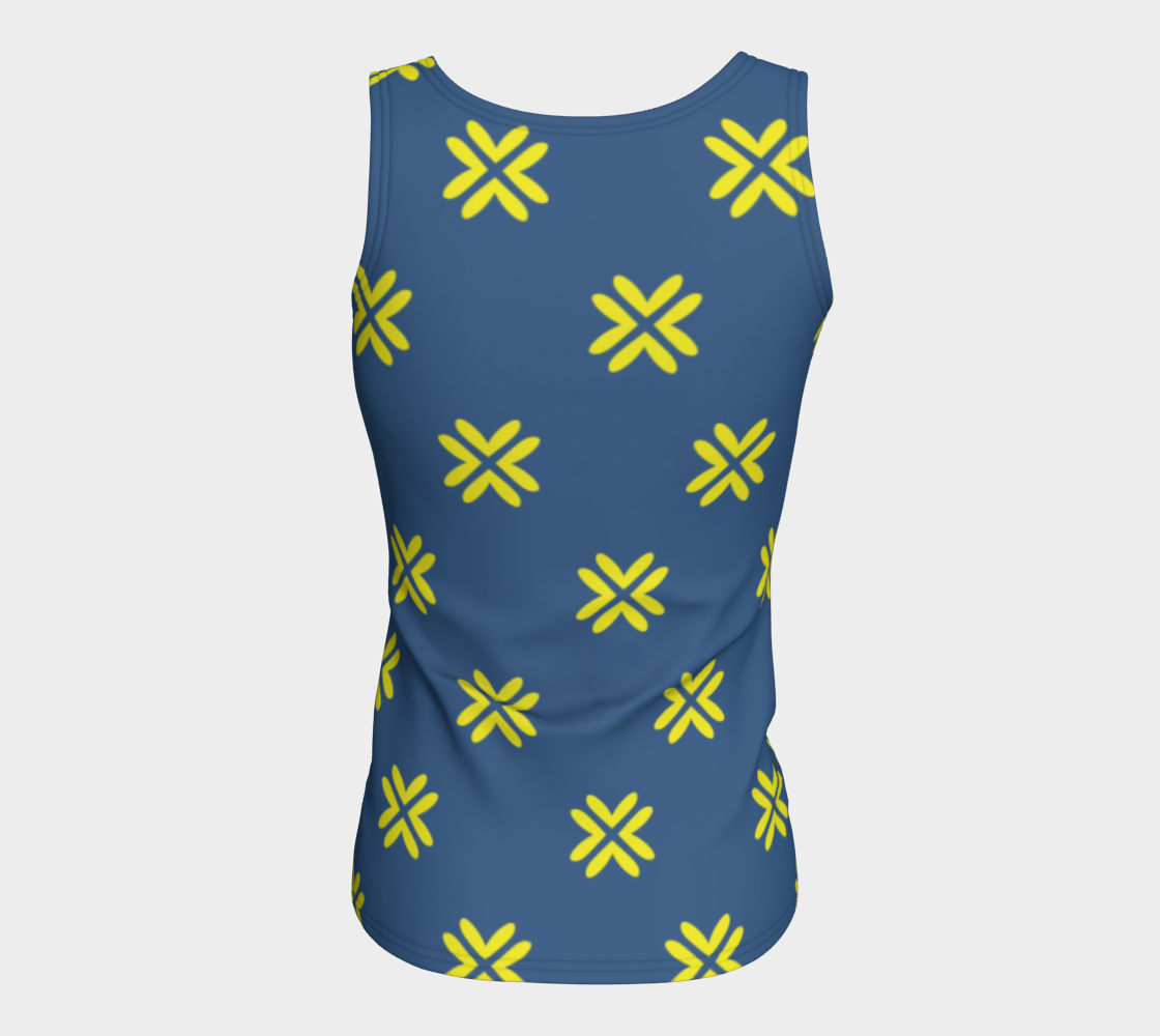 Minimal Elegant Modern Style Cross Pattern Blue Yellow