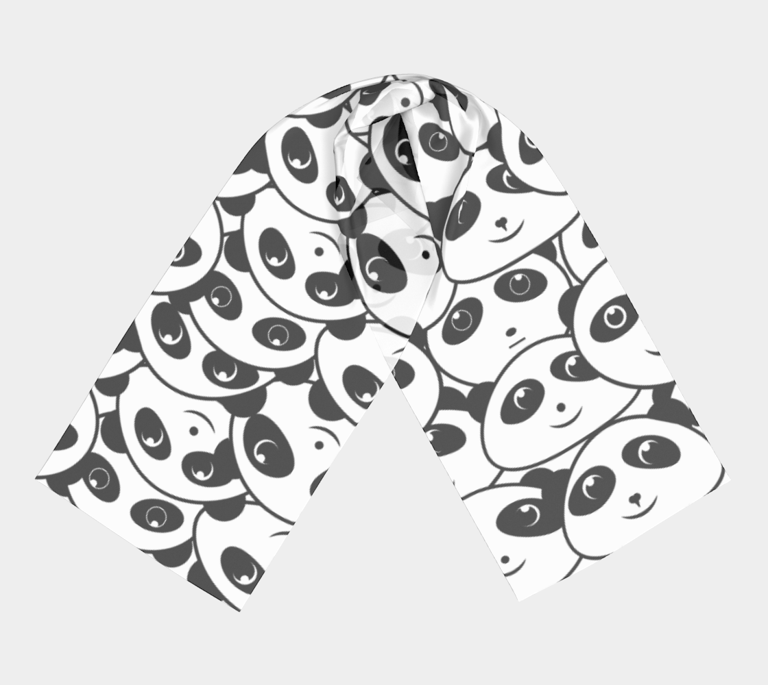 Panda Crowd Pandas Faces Cute Cartoon Pattern