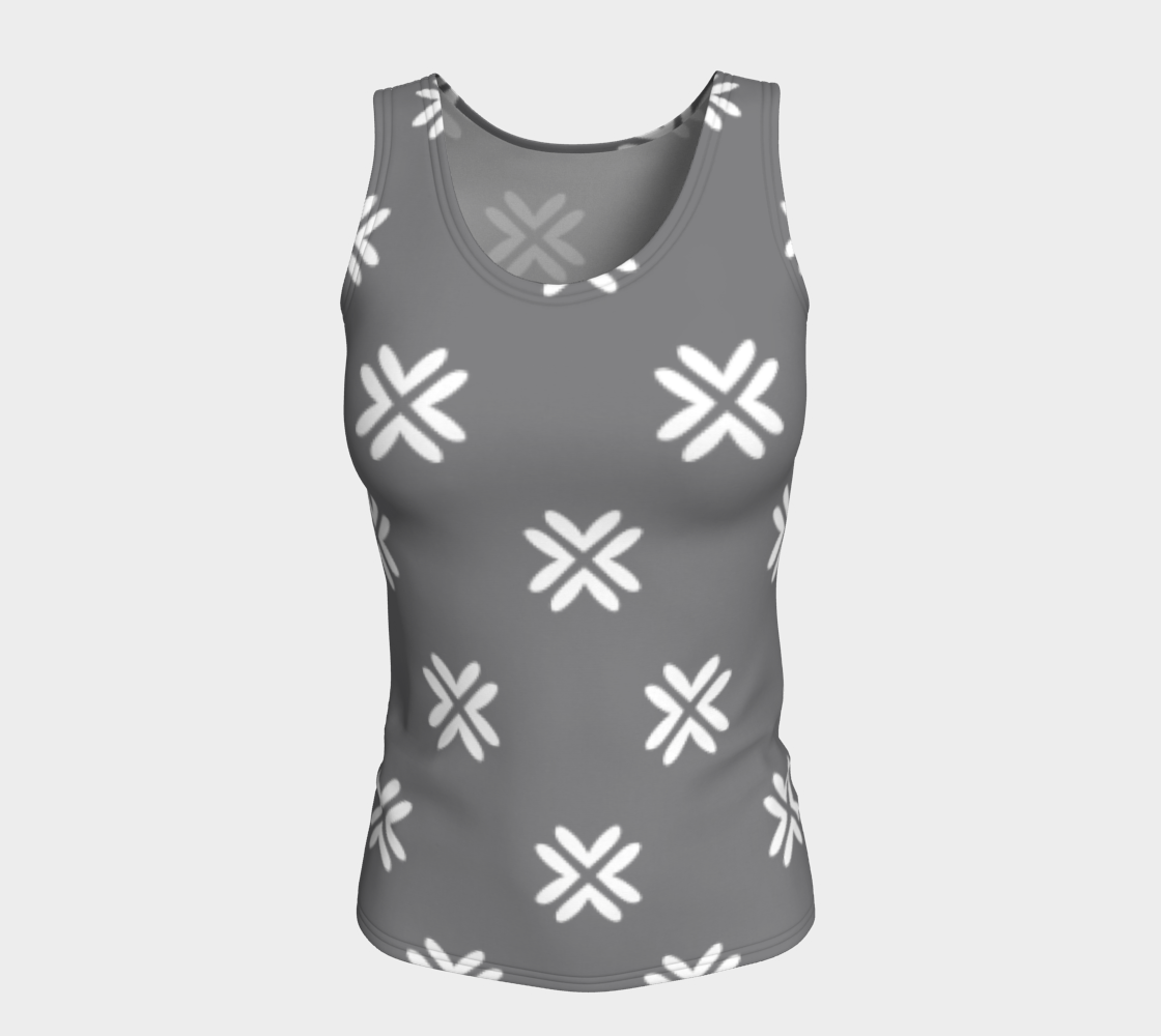 Minimal Elegant Modern Style Cross Pattern Grey