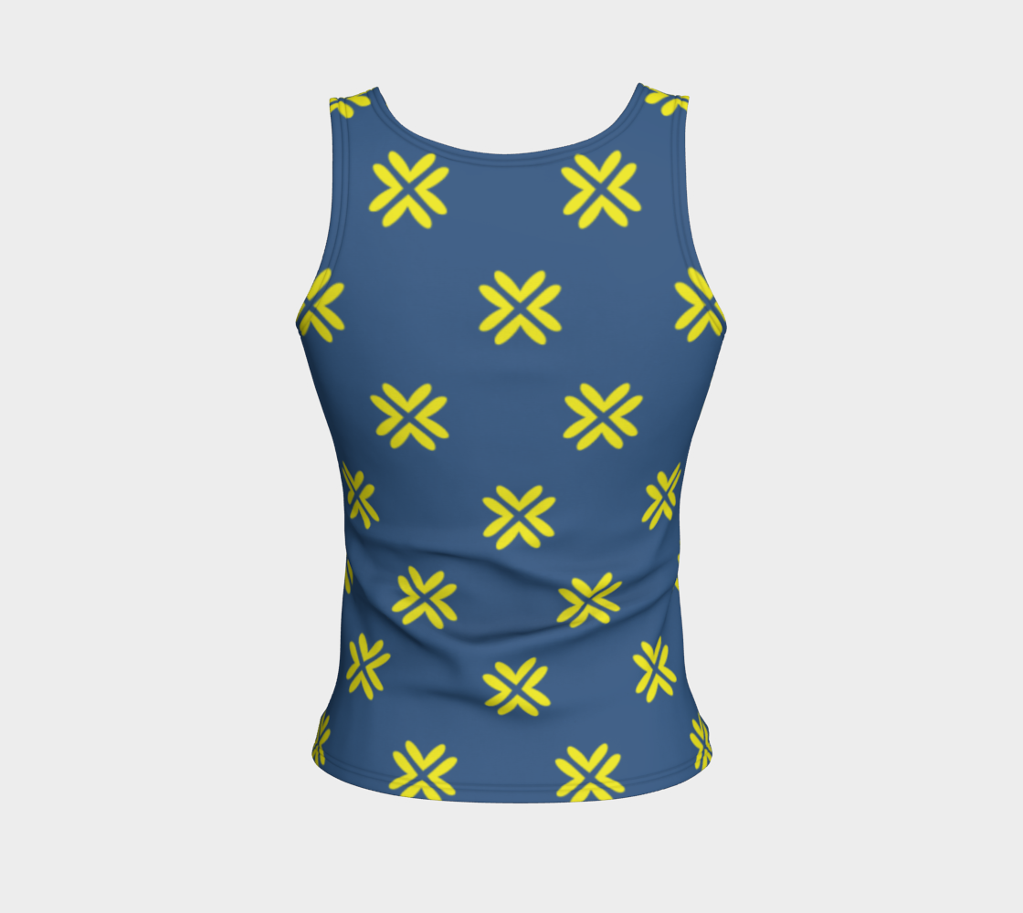 Minimal Elegant Modern Style Cross Pattern Blue Yellow