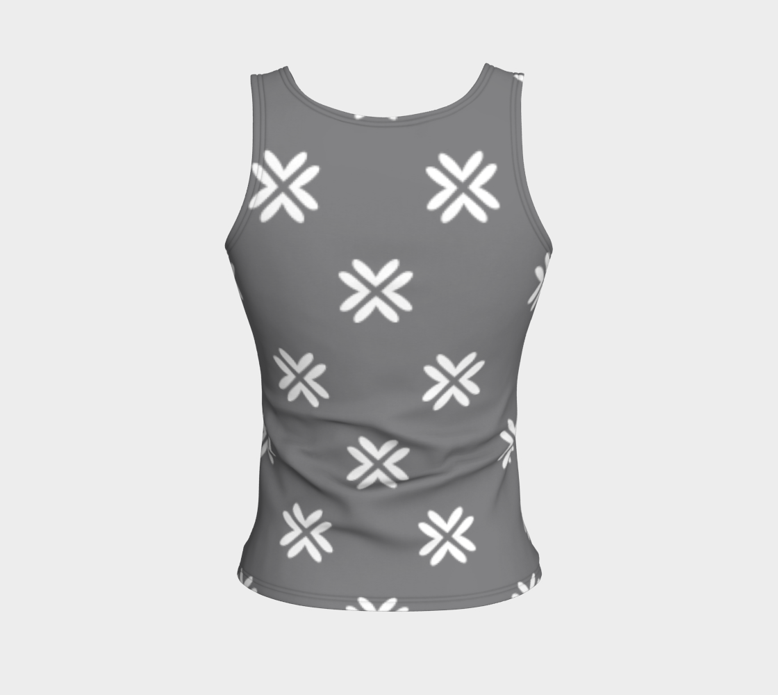 Minimal Elegant Modern Style Cross Pattern Grey