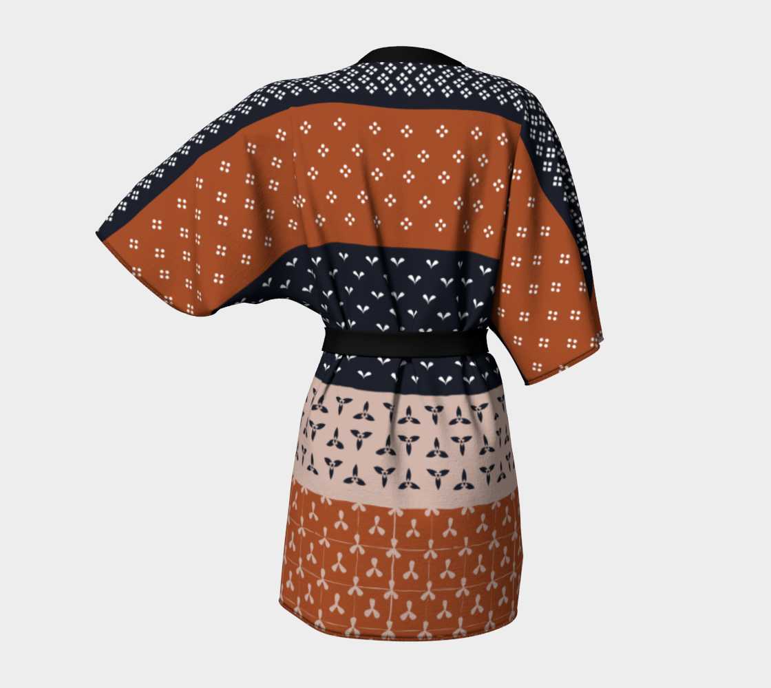 Japanese Patchwork Geometric Motif Stripes Pattern