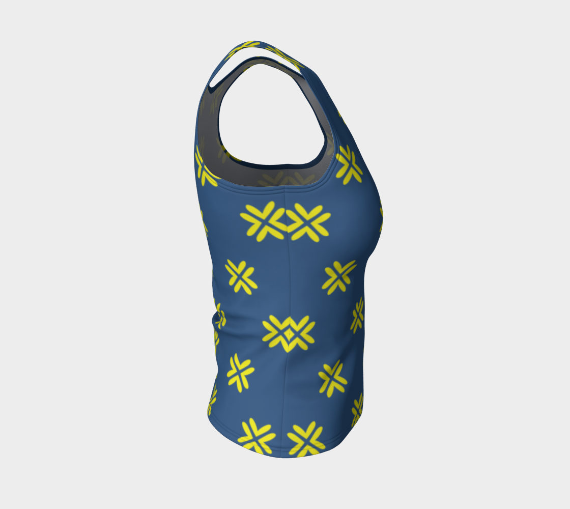 Minimal Elegant Modern Style Cross Pattern Blue Yellow