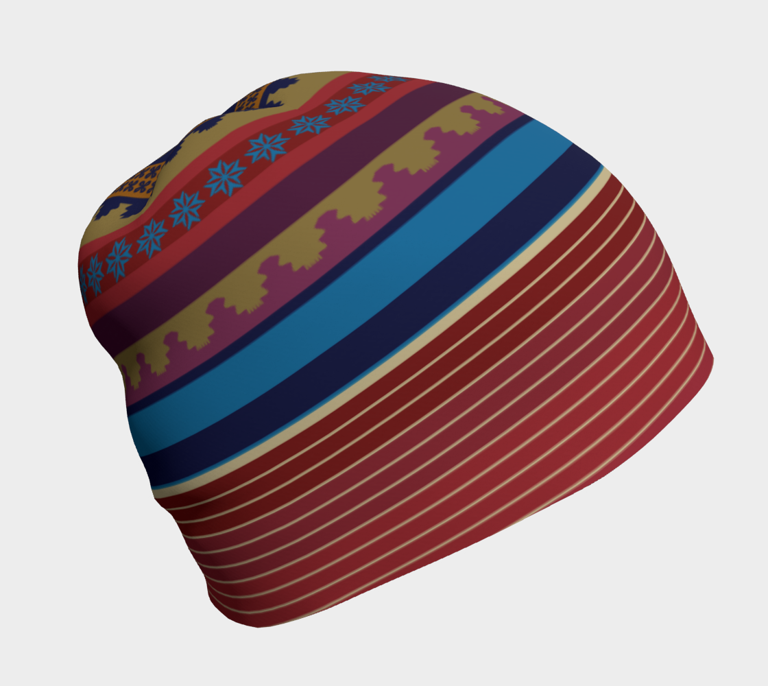 Ancient Persian Geometric Pattern  Beanie left side view